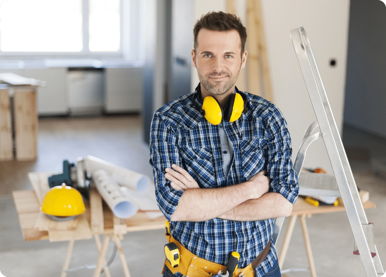 Artisan sur un chantier